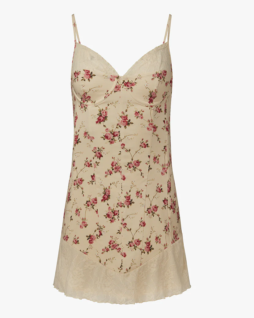 Lace Peplum Corset Mini Dress