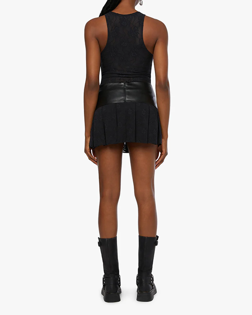 Pleated Micro Mini Skirt