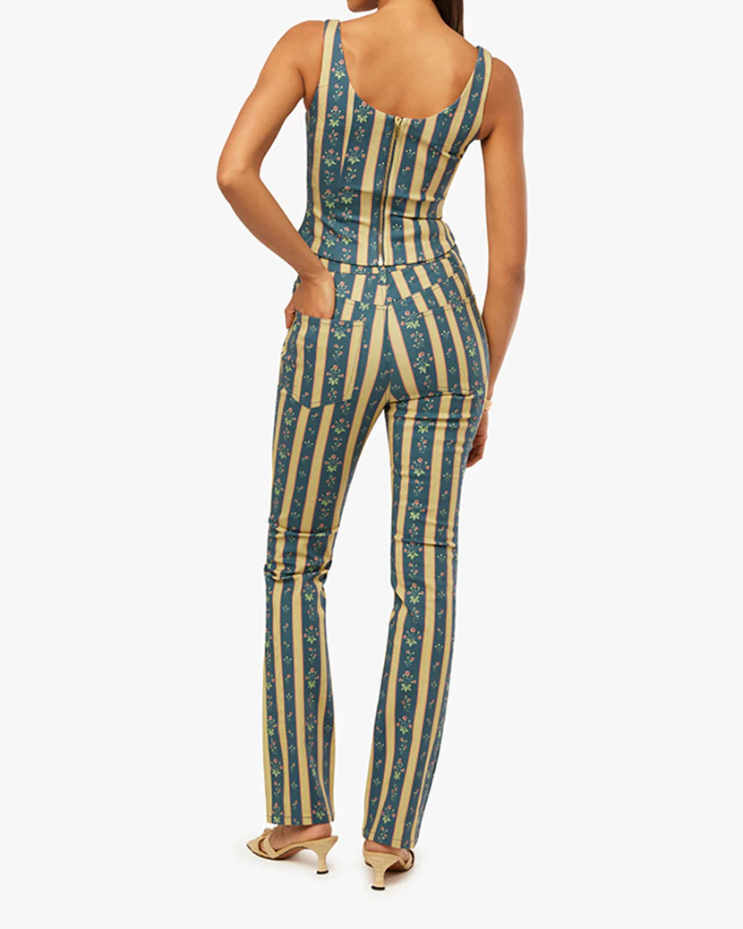 Mid Rise Ankle Flare Pant