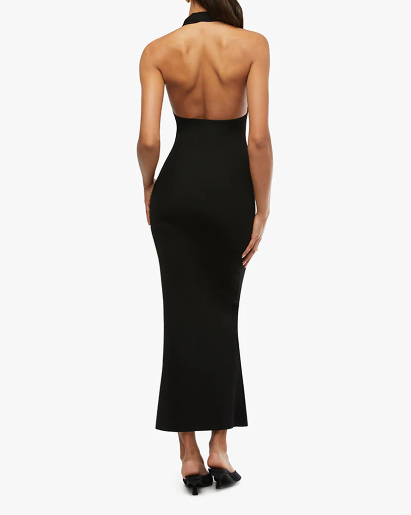 Knit Halter Maxi Dress