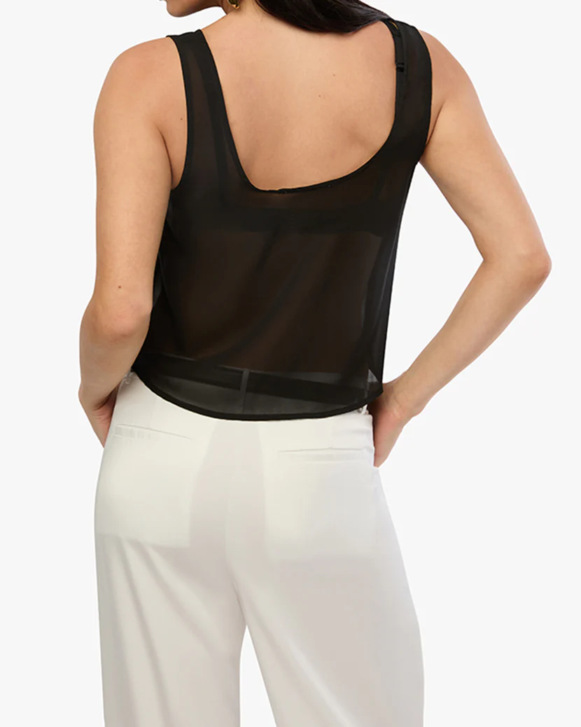 Square Neck Chiffon Tank