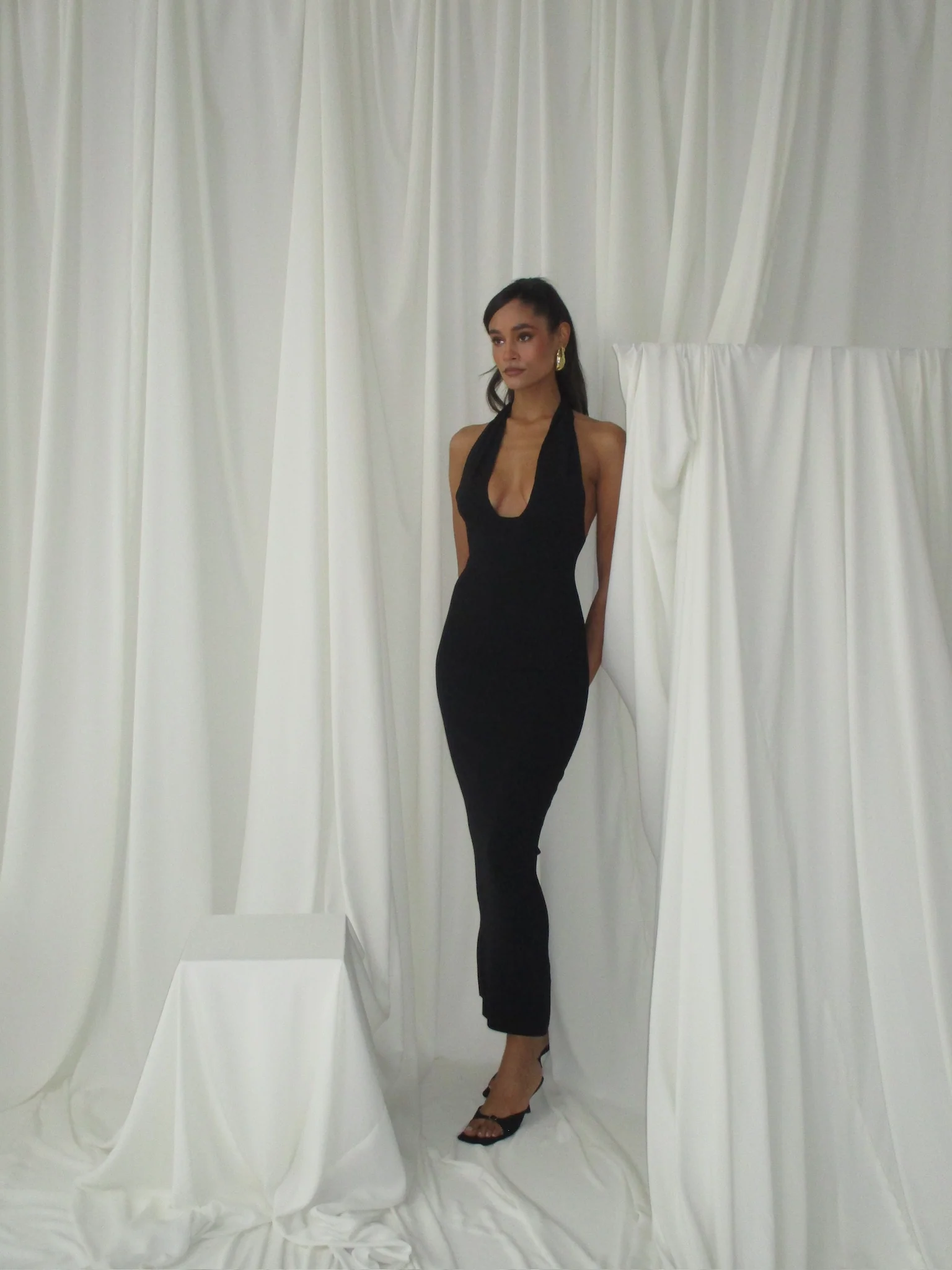 Knit Halter Maxi Dress