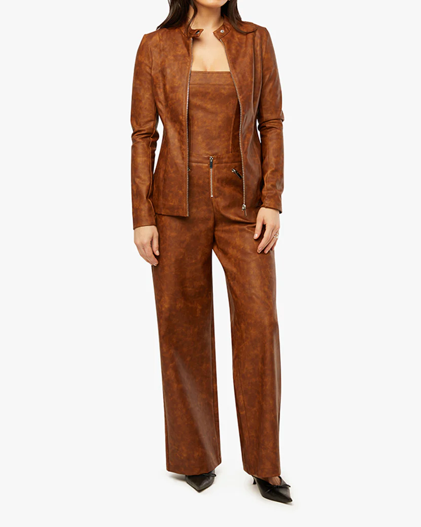 Vegan Leather Moto Jacket