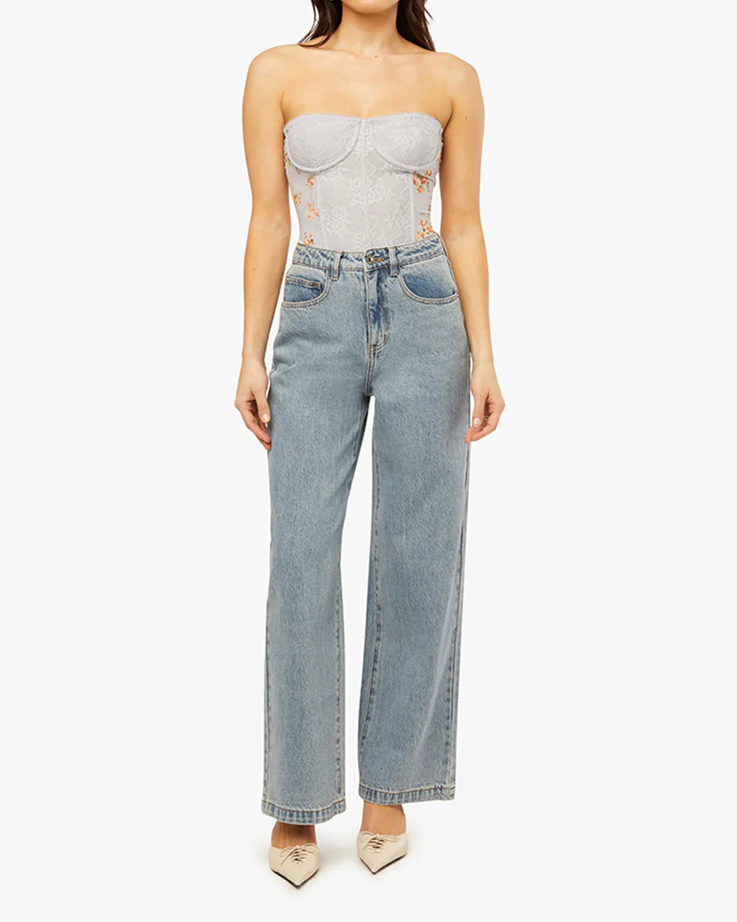 Wide Leg Denim Pant