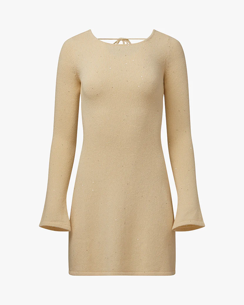 Open Back Knit Mini Dress