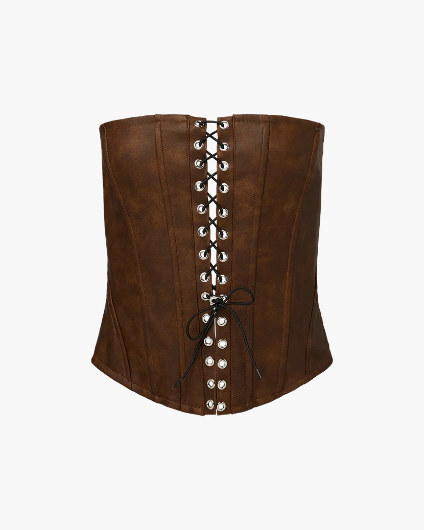Lace Front Corset Top