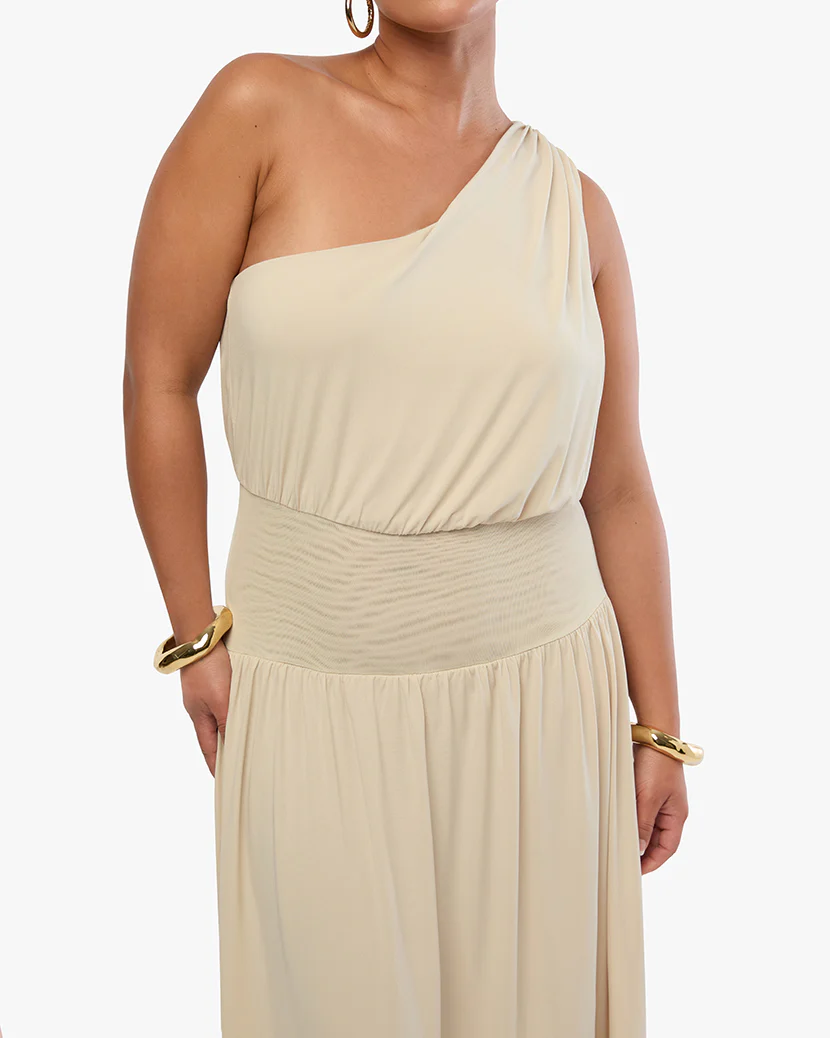 One Shoulder Maxi Dress