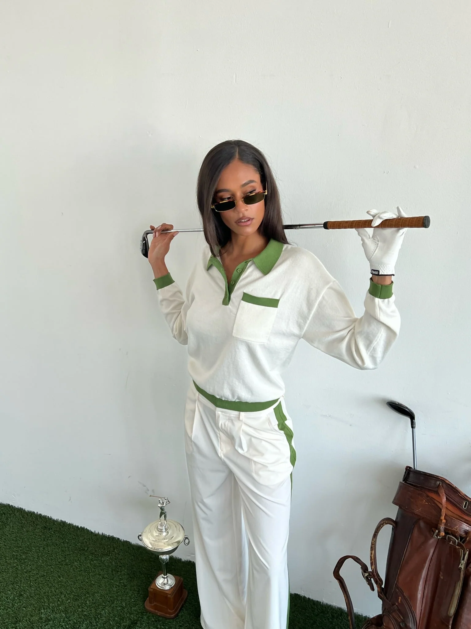 Oversized Long Sleeve Polo