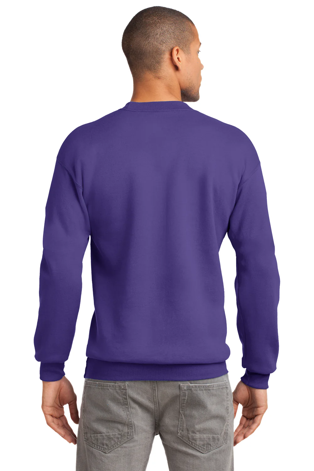 Port & Company Mens Essential Pill Resistant Fleece Crewneck Sweatshirt - Purple