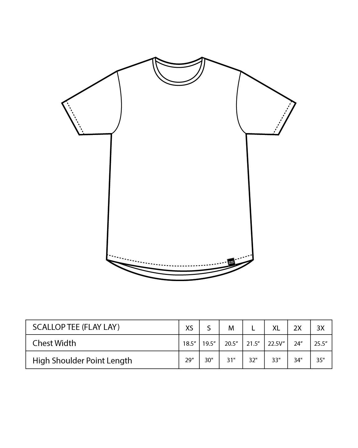 Signature Scallop T-Shirt - Black