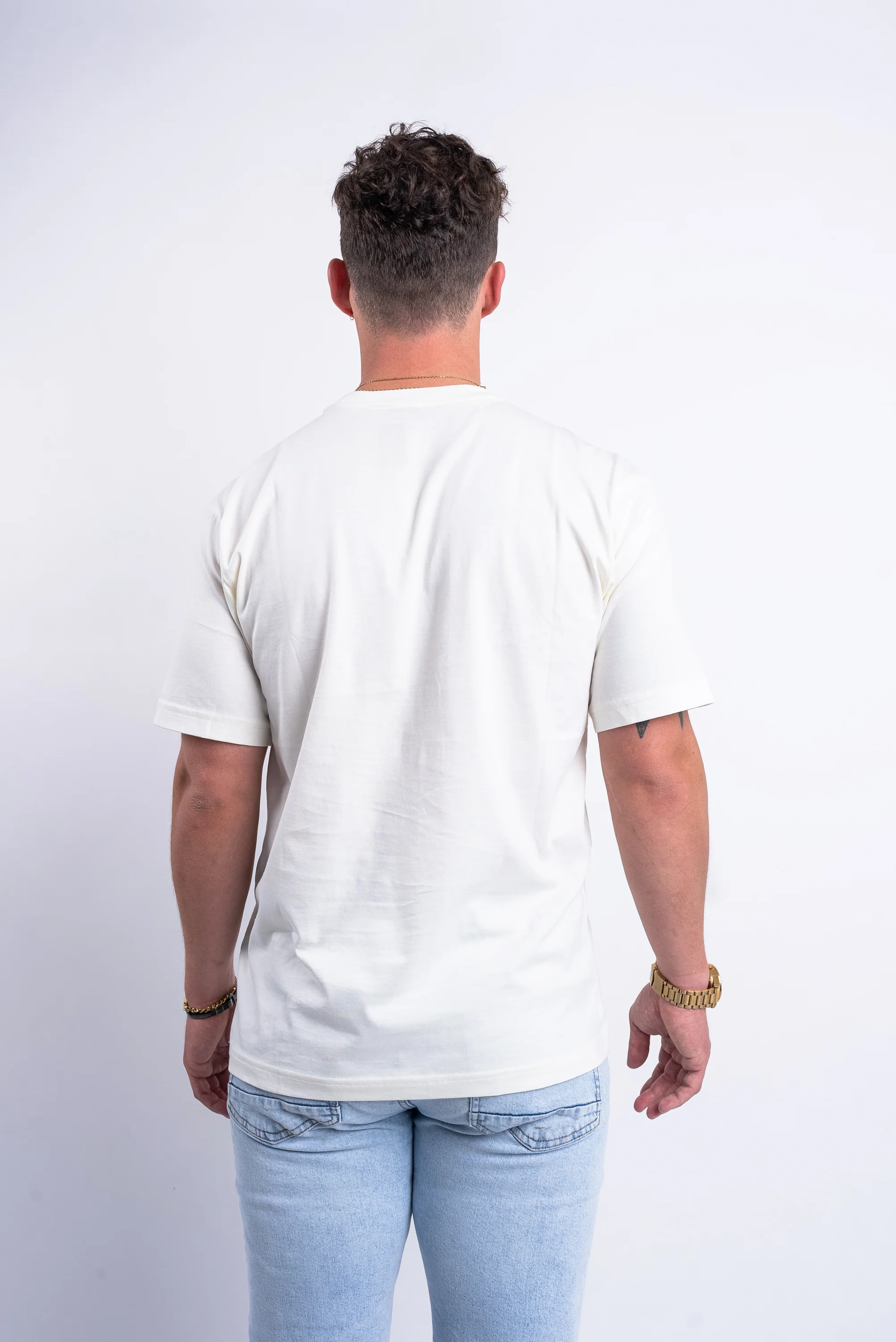 Signature T-Shirt - Cream/Brown