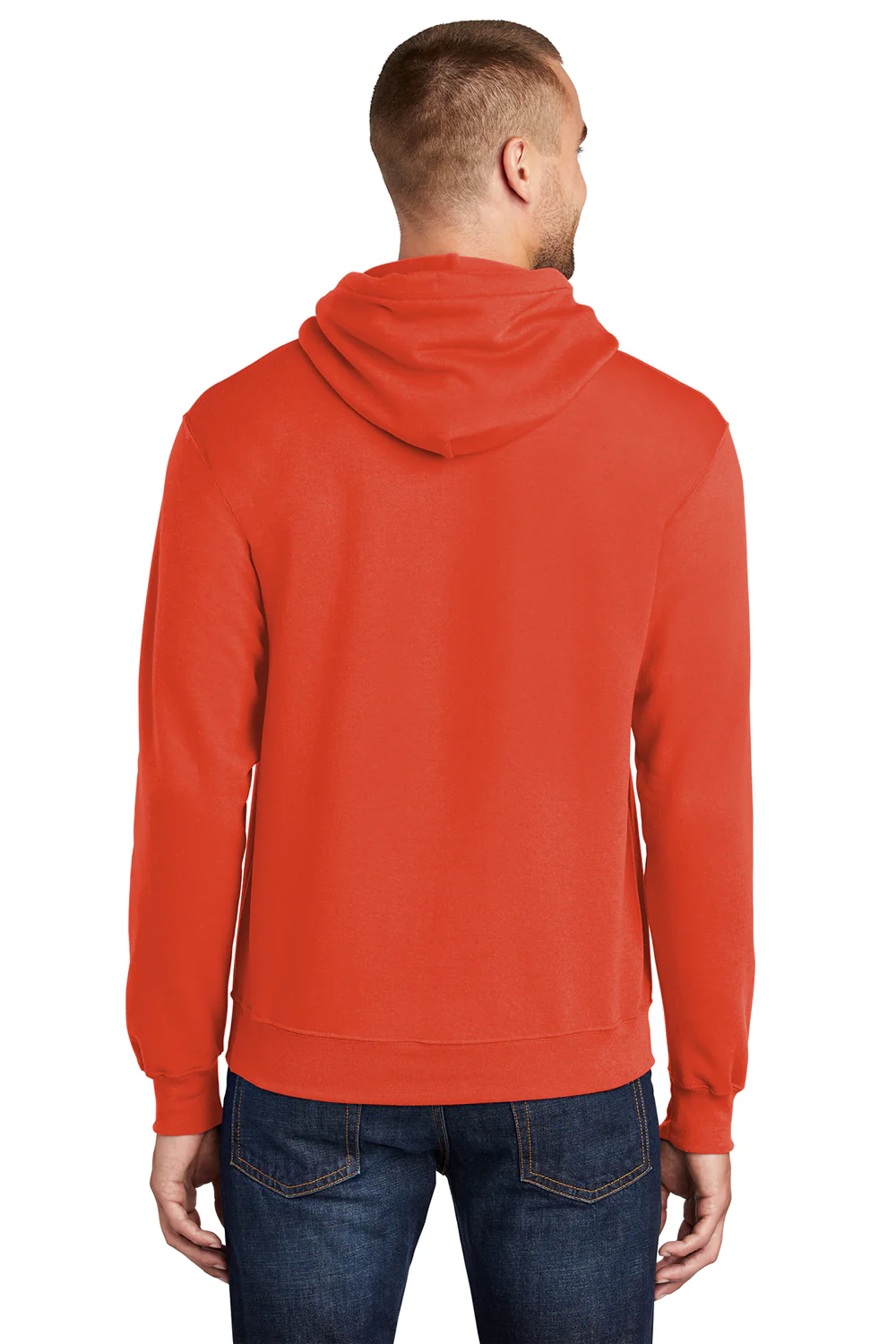 Port & Company Mens Core Pill Resistant Fleece Hooded Sweatshirt Hoodie - Orange