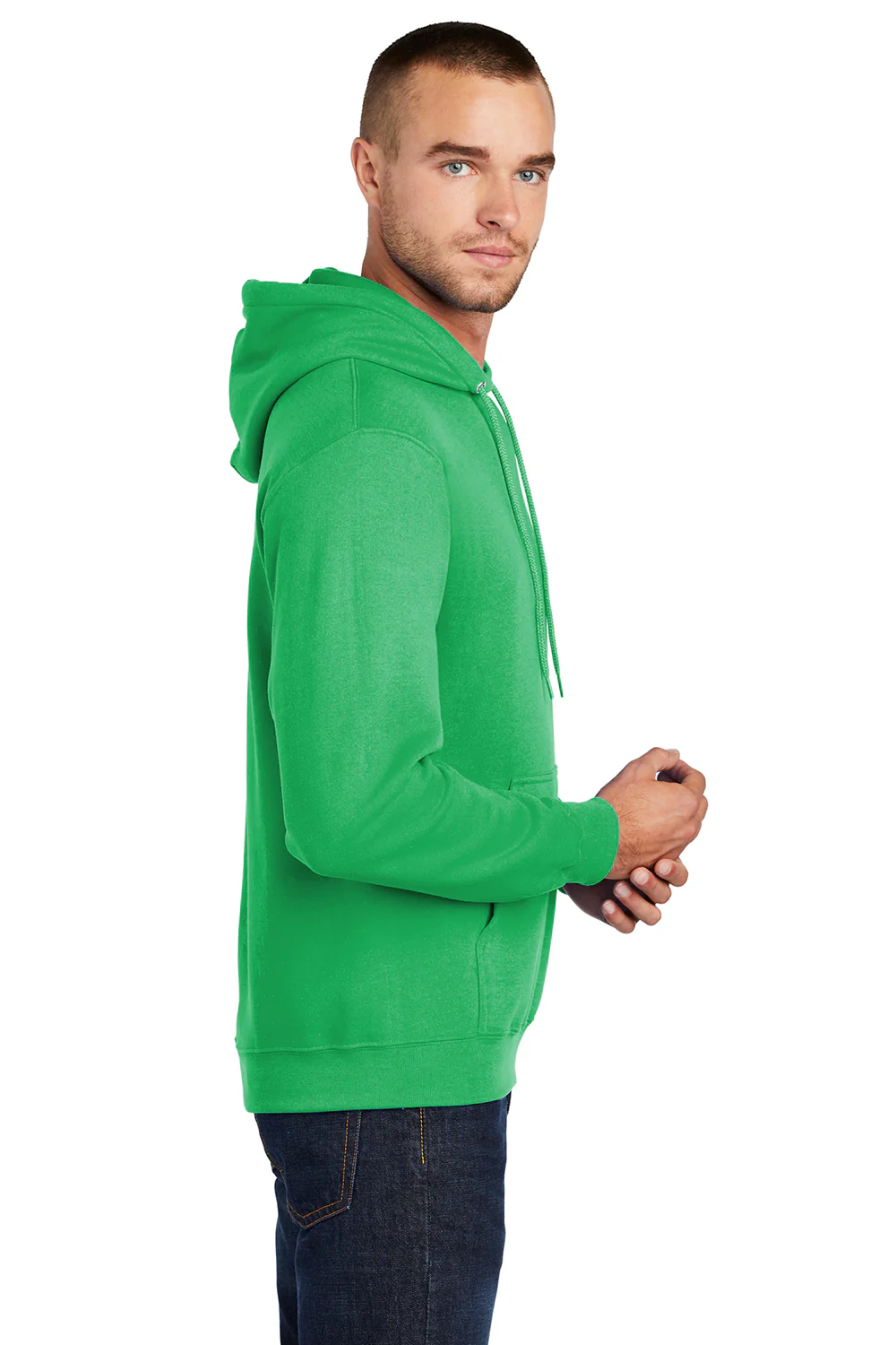 Port & Company Mens Core Pill Resistant Fleece Hooded Sweatshirt Hoodie - Clover Green