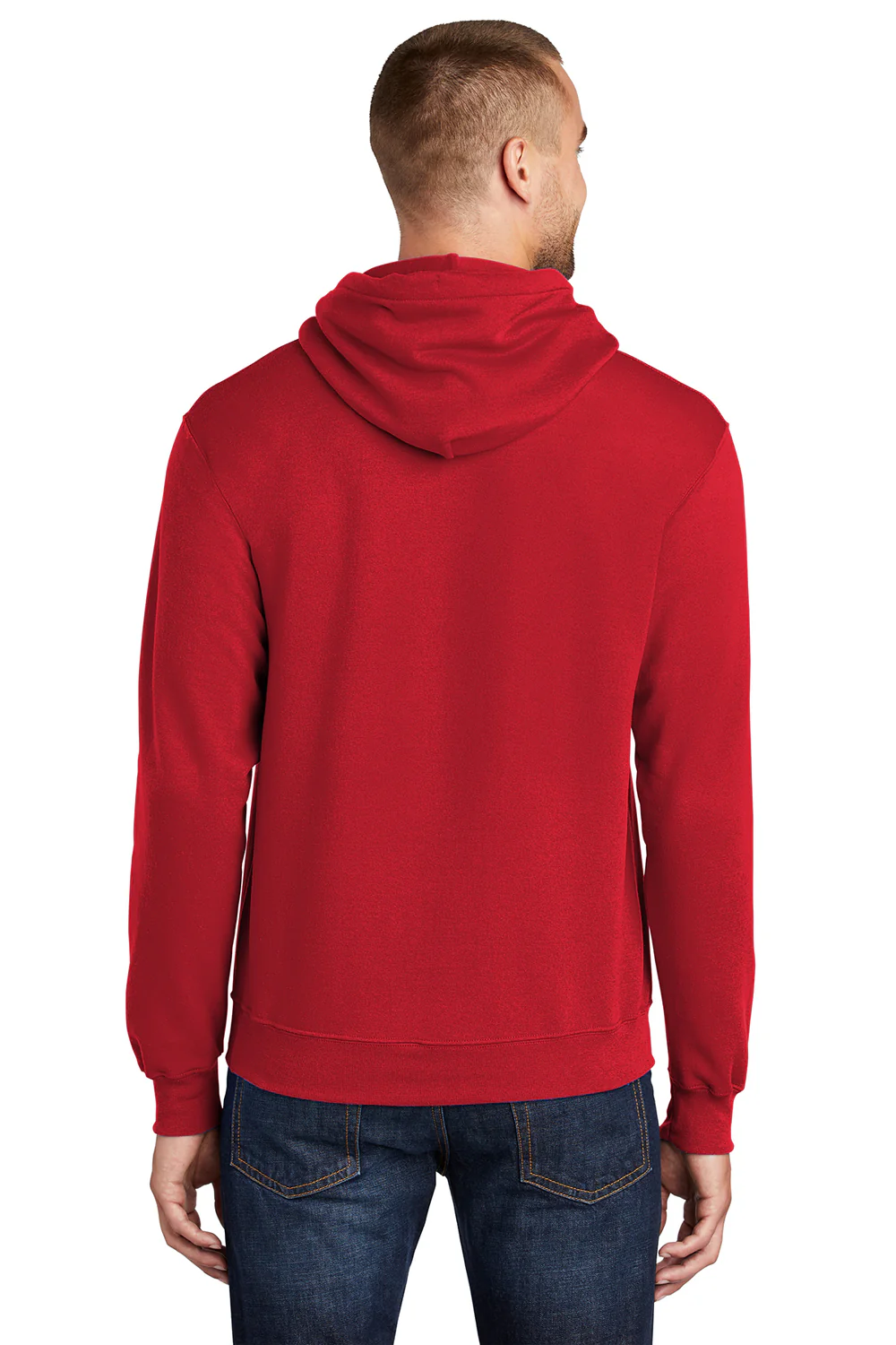 Port & Company Mens Core Pill Resistant Fleece Hooded Sweatshirt Hoodie - Red