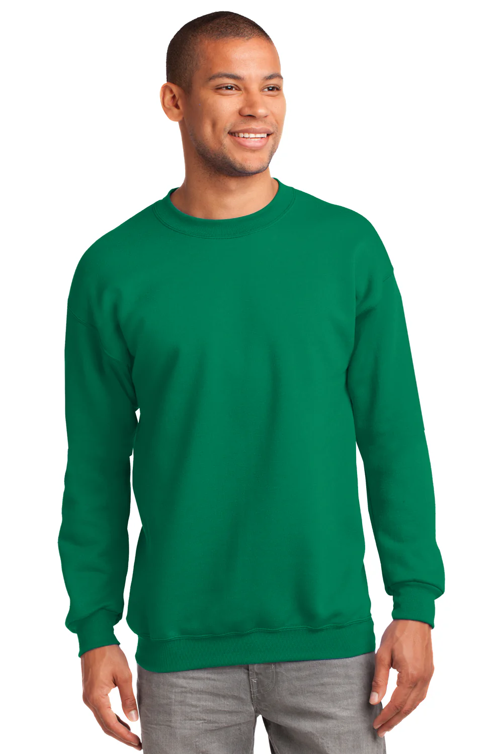 Port & Company Mens Essential Pill Resistant Fleece Crewneck Sweatshirt - Kelly Green