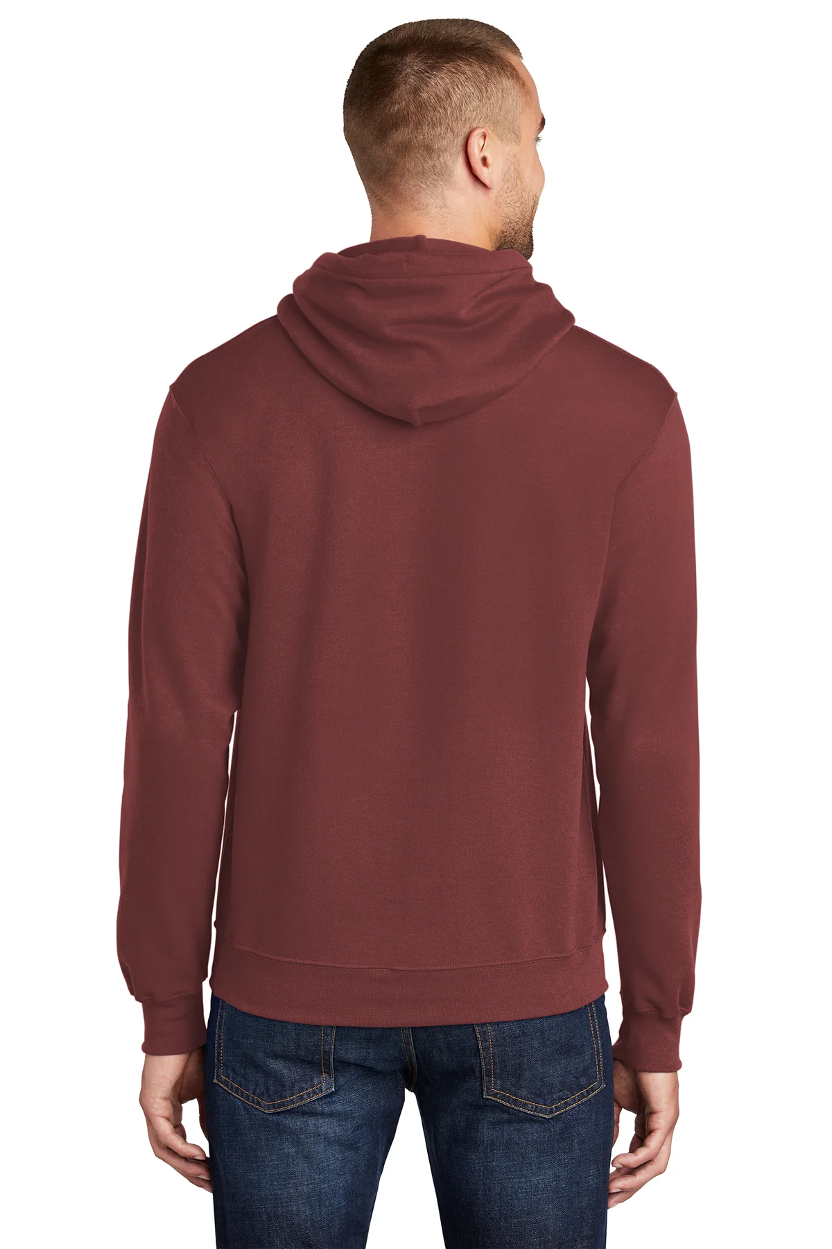 Port & Company Mens Core Pill Resistant Fleece Hooded Sweatshirt Hoodie - Maroon