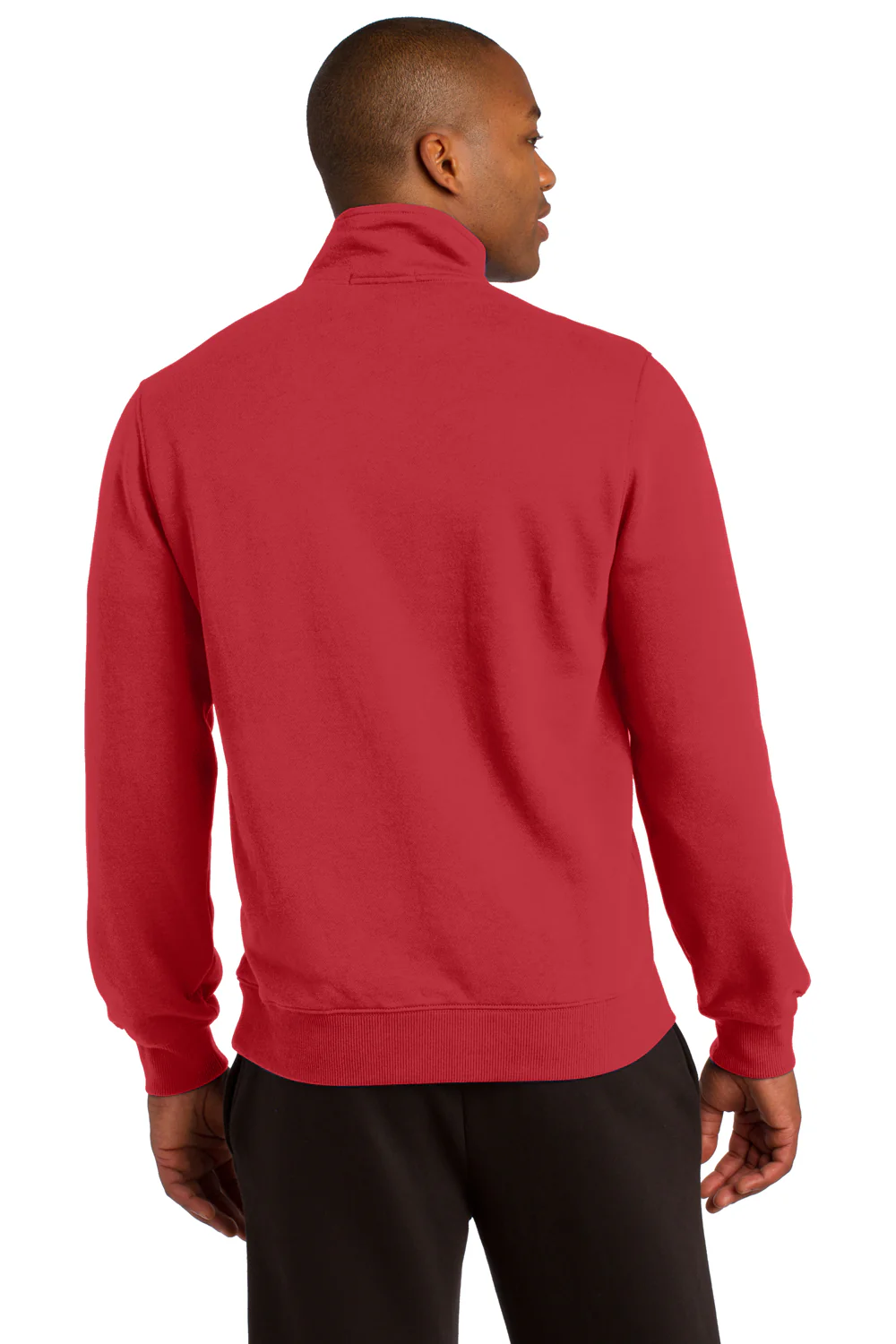 Sport-Tek Mens Shrink Resistant Fleece 1/4 Zip Sweatshirt - True Red