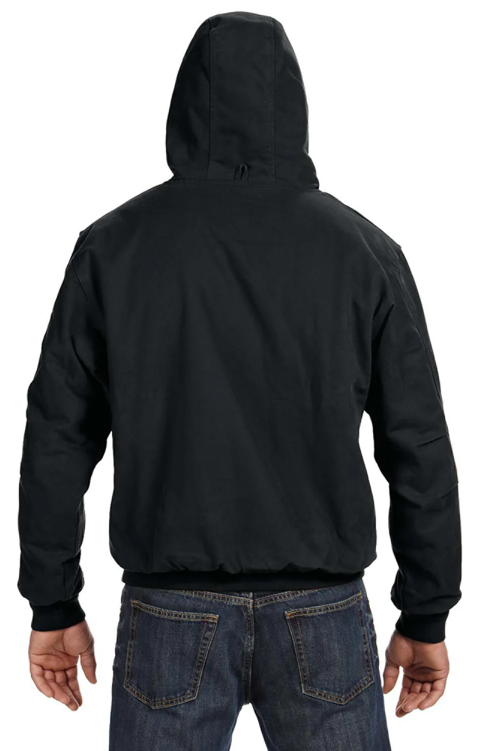 Dri Duck Mens Cheyenne Full Zip Hooded Sweatshirt Hoodie - Black