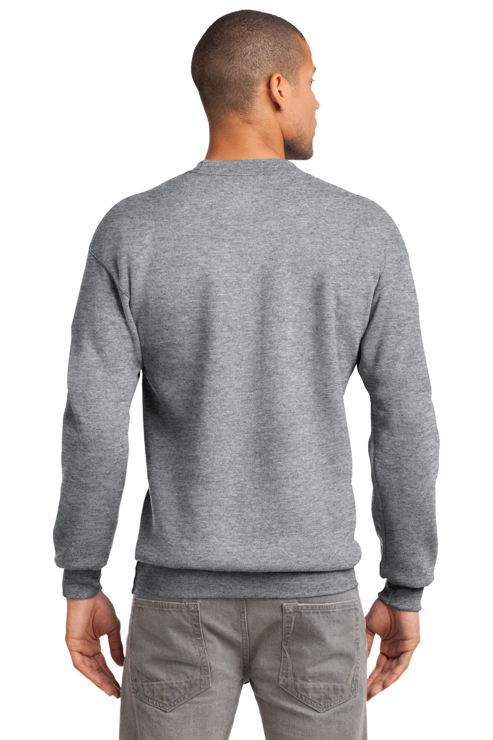 Port & Company Mens Essential Pill Resistant Fleece Crewneck Sweatshirt - Heather Grey