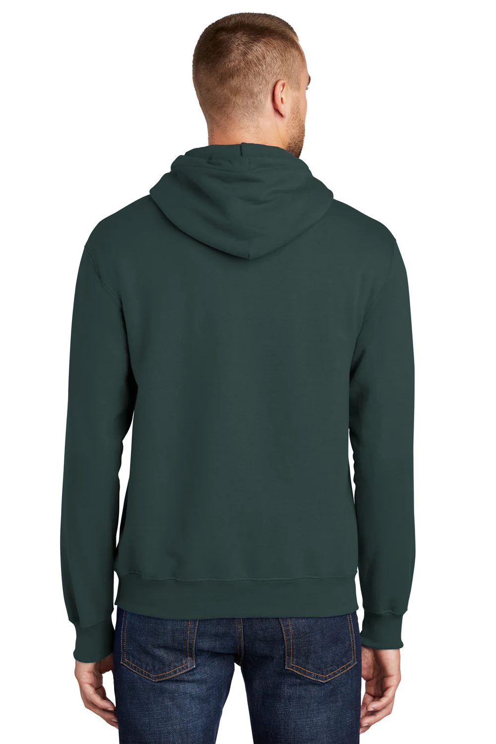 Port & Company Mens Essential Pill Resistant Fleece Hooded Sweatshirt Hoodie - Dark Green