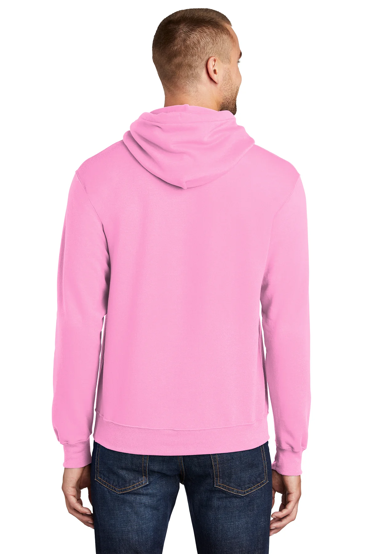 Port & Company Mens Core Pill Resistant Fleece Hooded Sweatshirt Hoodie - Candy Pink