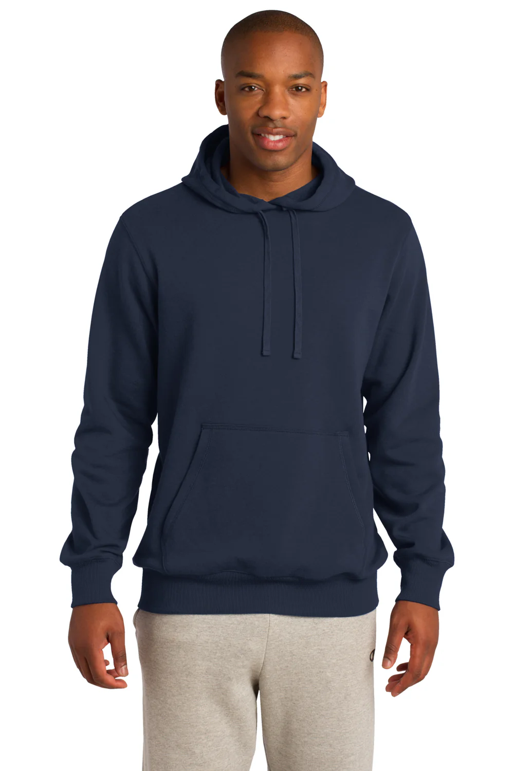 Sport-Tek Mens Shrink Resistant Fleece Hooded Sweatshirt Hoodie - True Navy Blue
