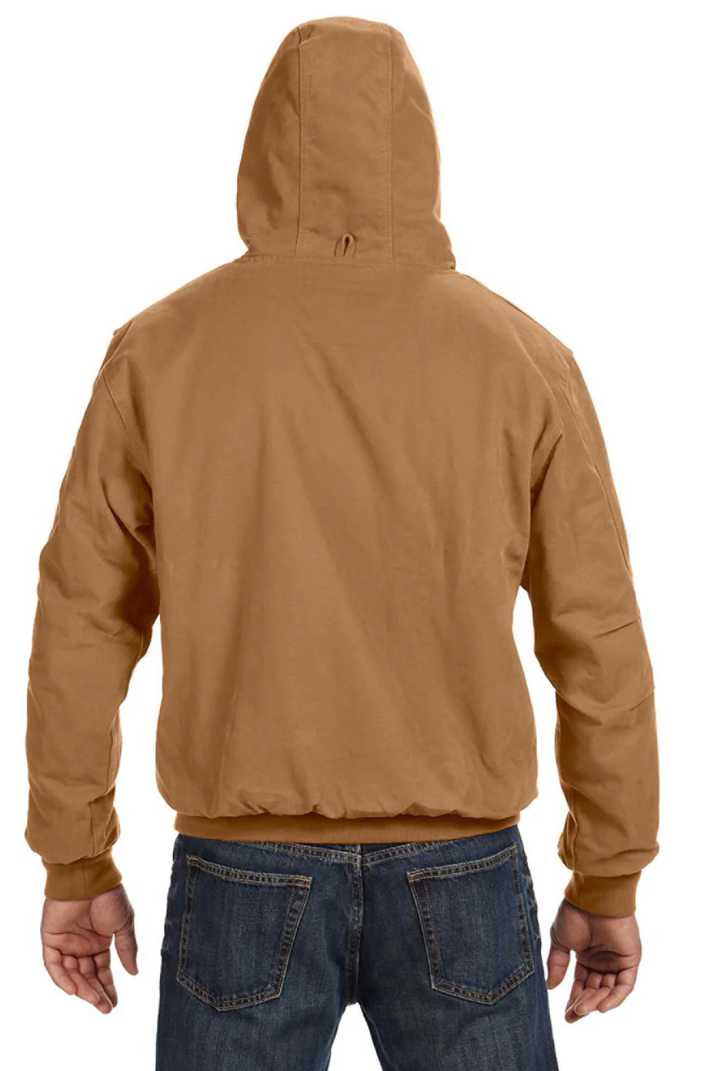 Dri Duck Mens Cheyenne Full Zip Hooded Sweatshirt Hoodie - Saddle Brown