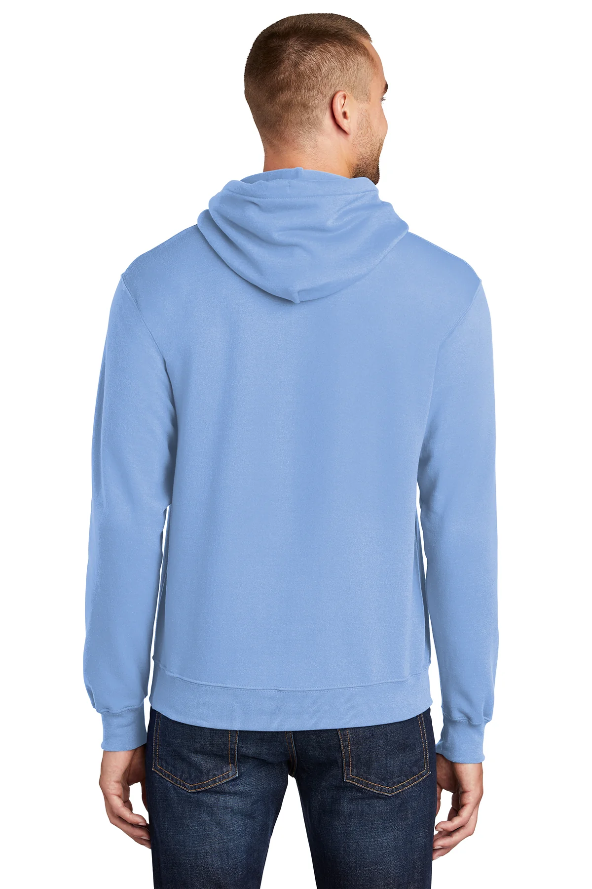 Port & Company Mens Core Pill Resistant Fleece Hooded Sweatshirt Hoodie - Light Blue