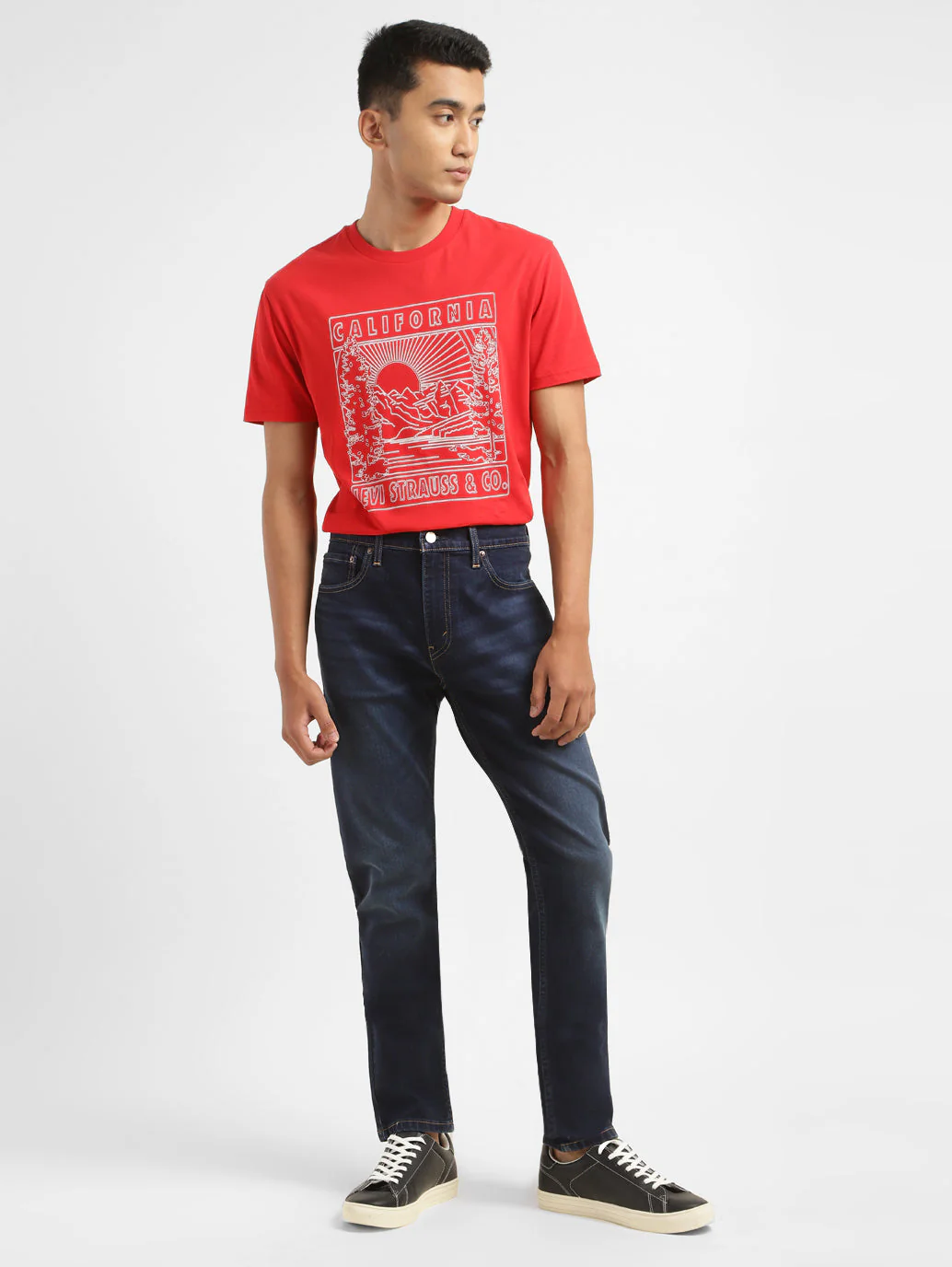 Men's 512 Dark-Blue Slim Tapered Fit Jeans