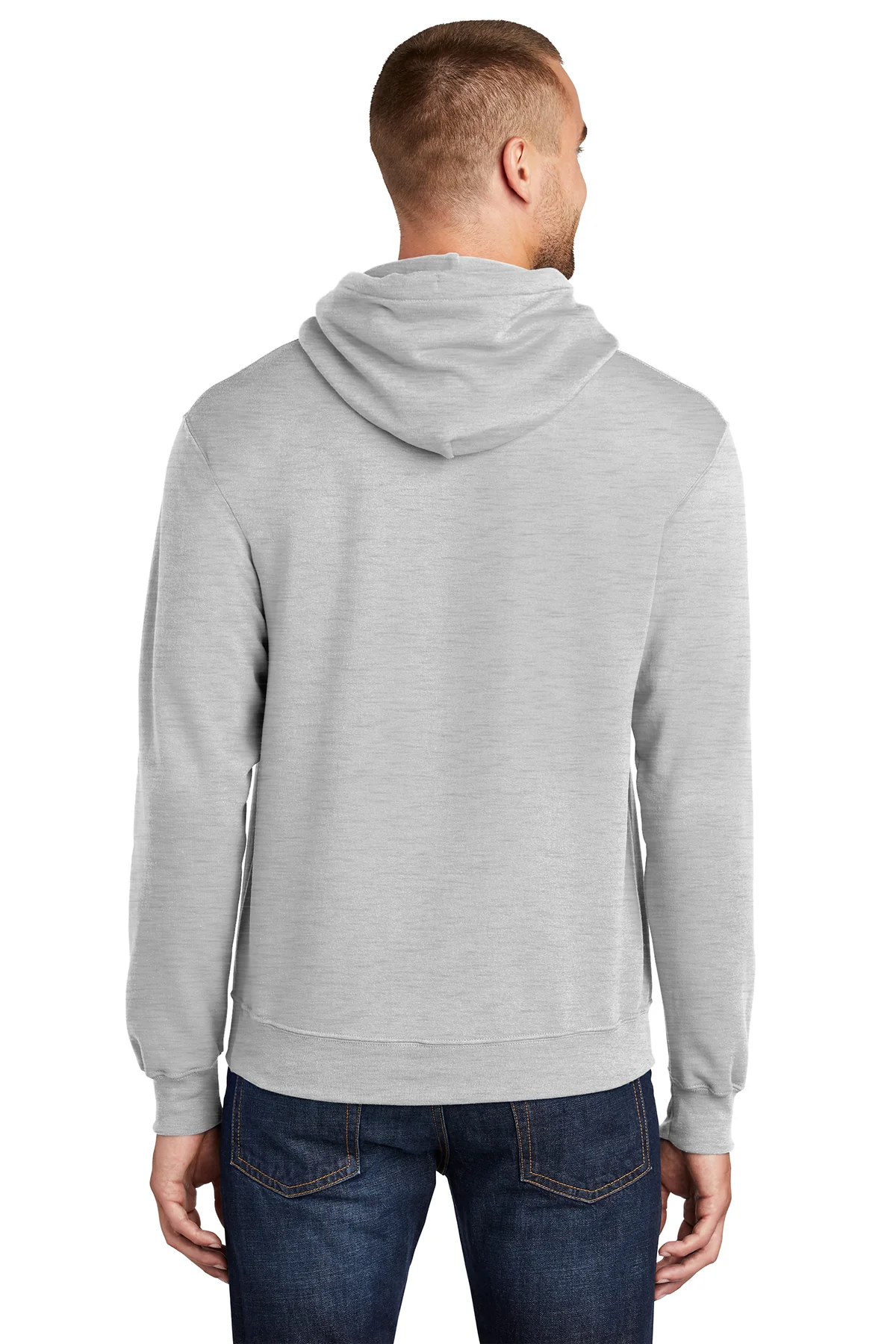 Port & Company Mens Core Pill Resistant Fleece Hooded Sweatshirt Hoodie - Ash Grey