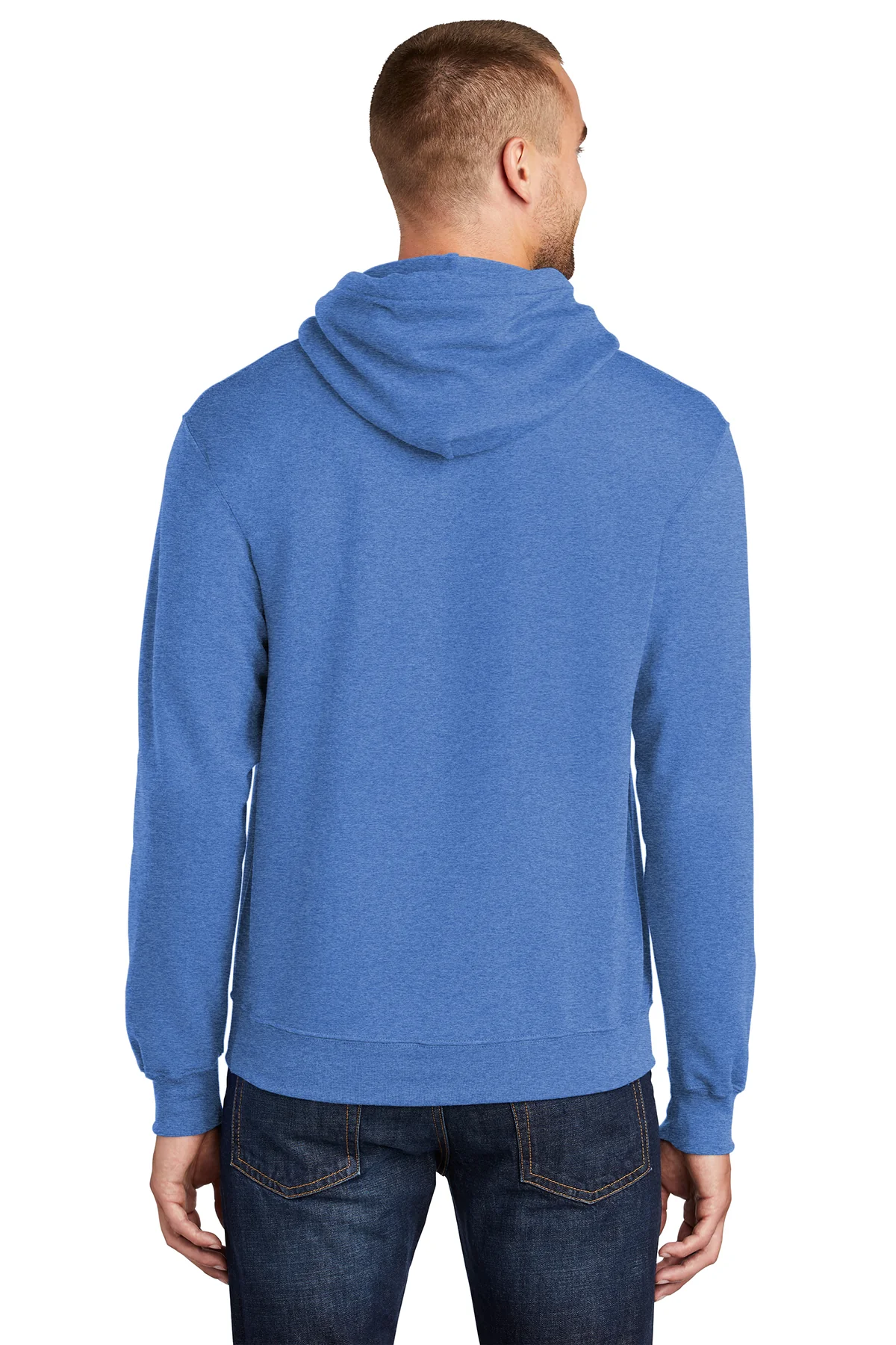 Port & Company Mens Core Pill Resistant Fleece Hooded Sweatshirt Hoodie - Heather Royal Blue