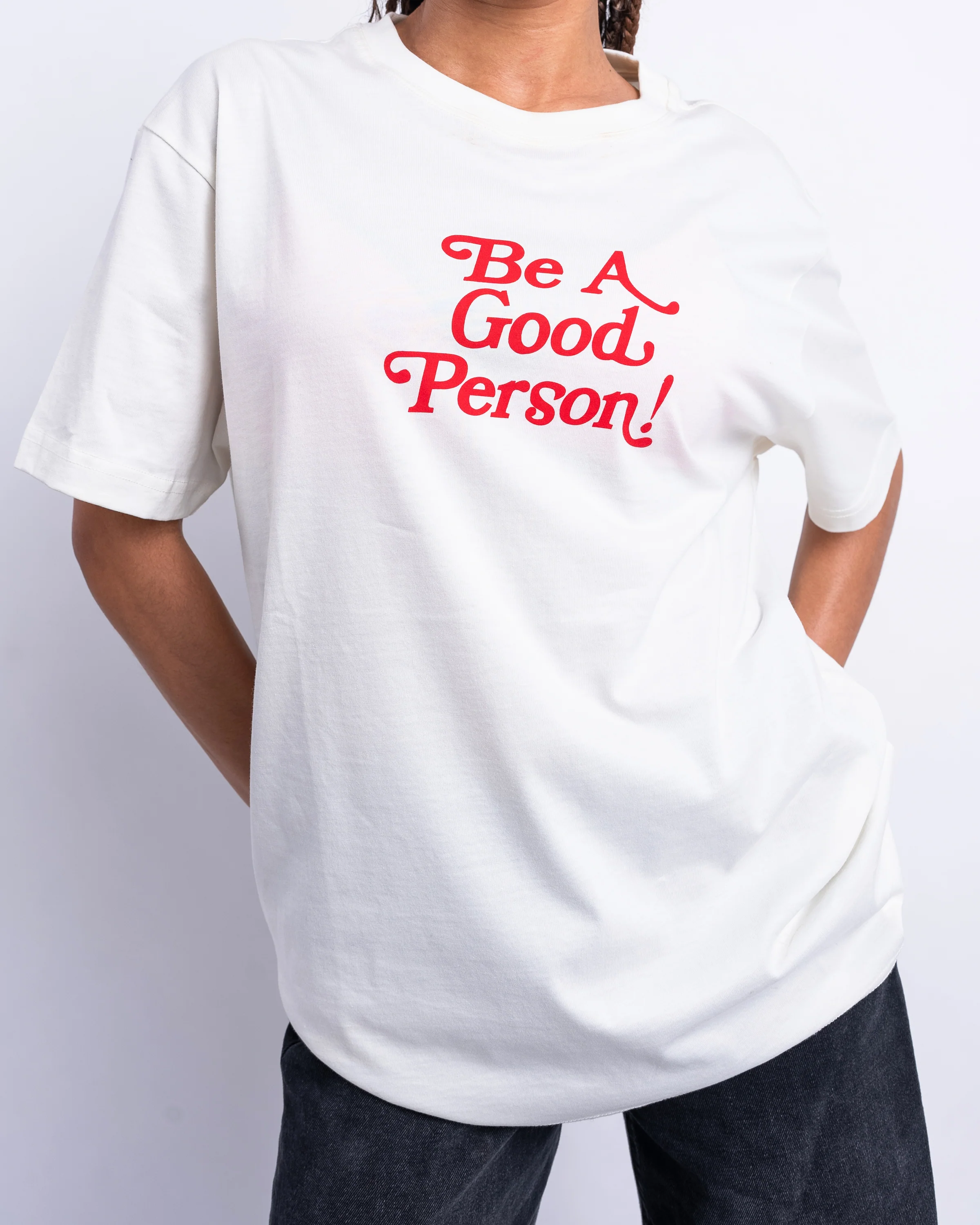 Exclamation T-Shirt - Cream/Red