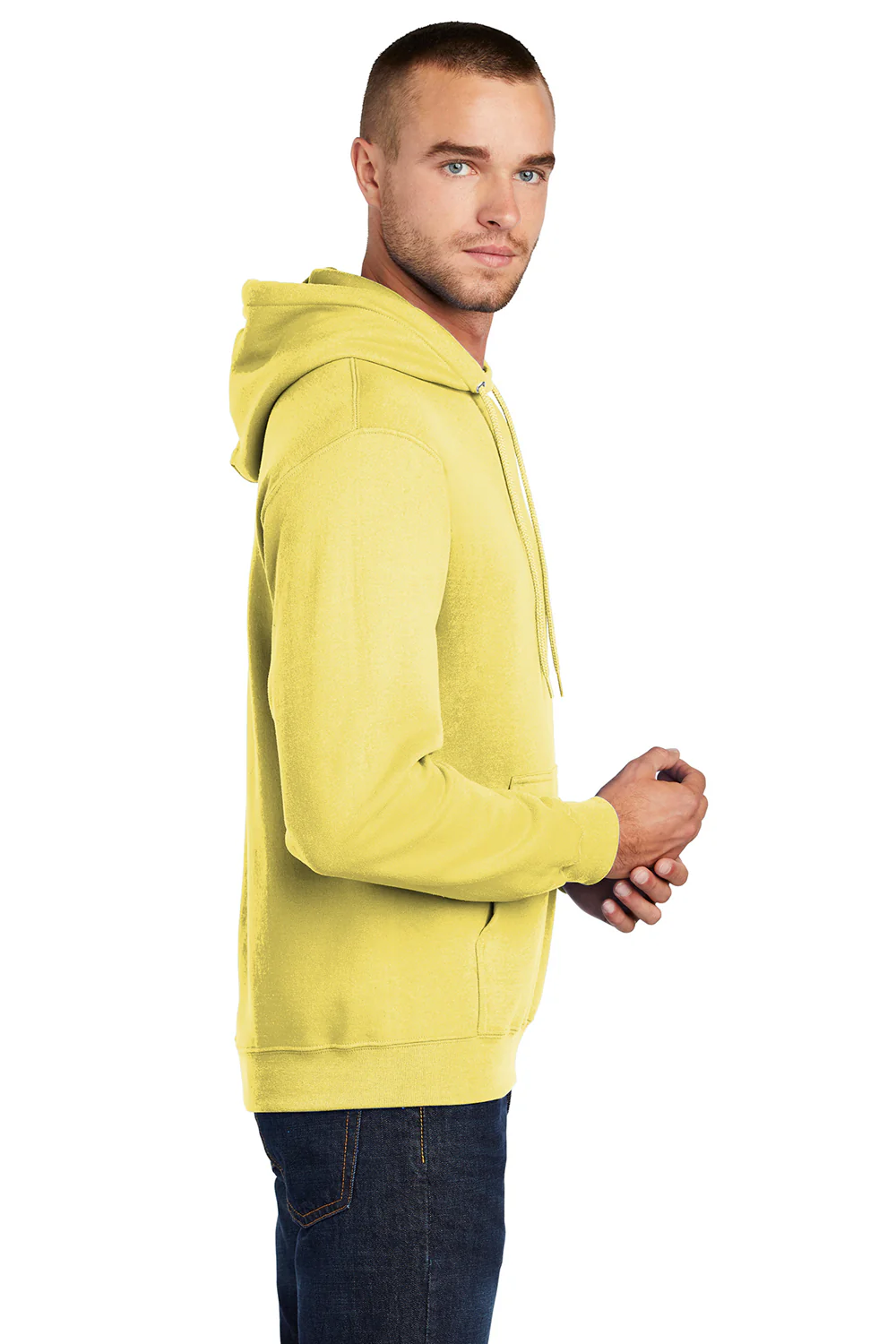 Port & Company Mens Core Pill Resistant Fleece Hooded Sweatshirt Hoodie - Yellow
