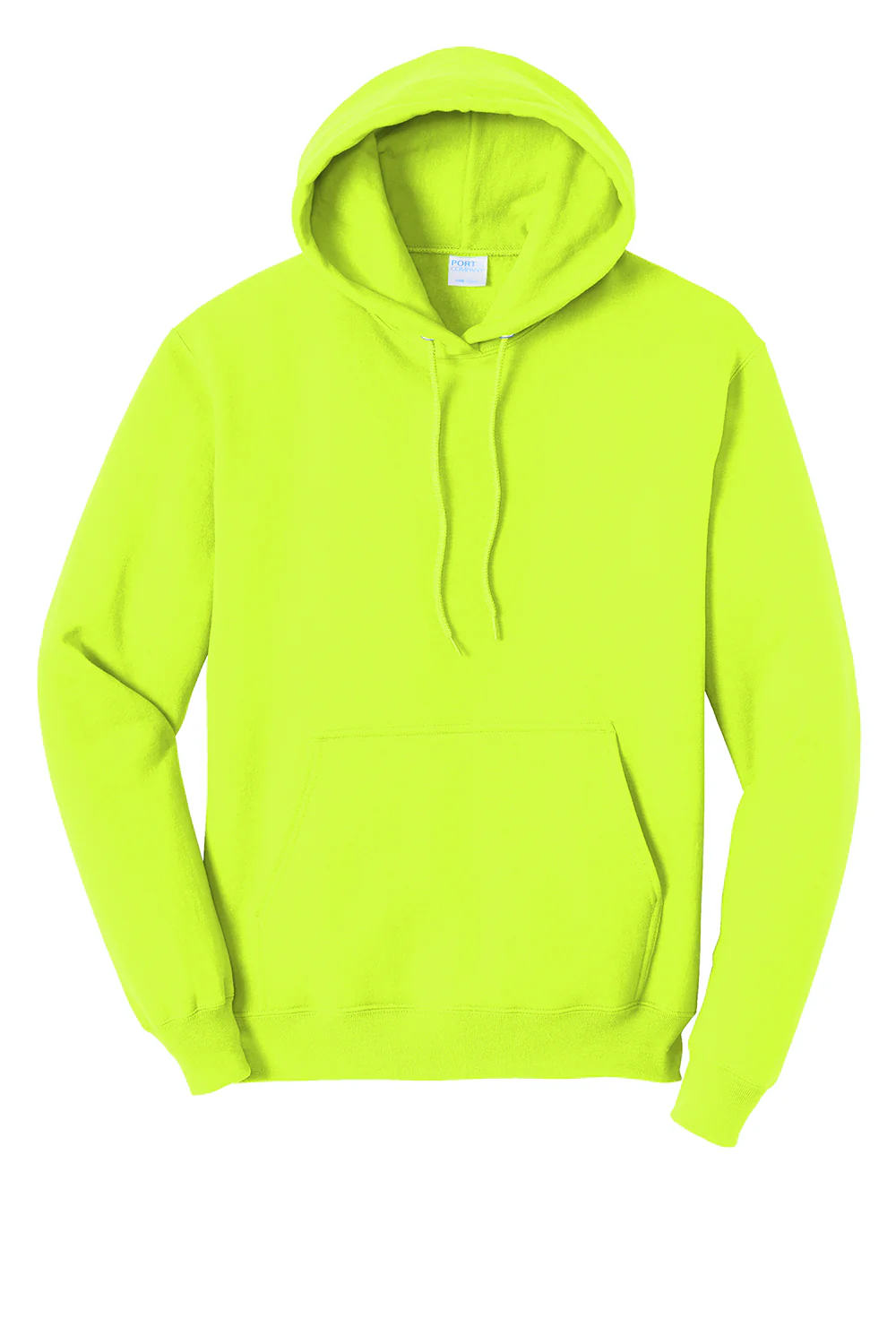 Port & Company Mens Core Pill Resistant Fleece Hooded Sweatshirt Hoodie - Safety Green