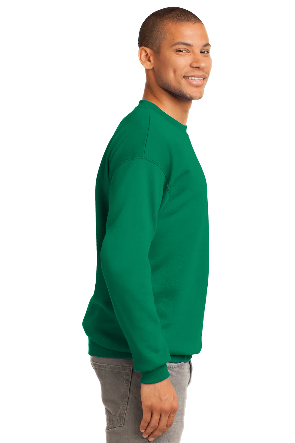 Port & Company Mens Essential Pill Resistant Fleece Crewneck Sweatshirt - Kelly Green