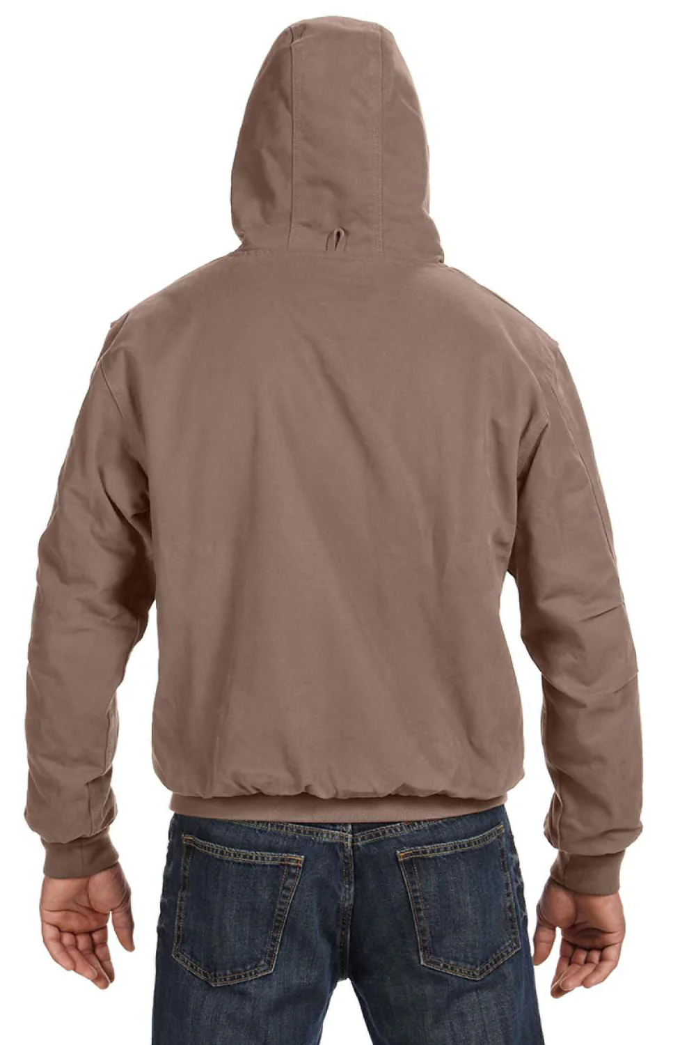 Dri Duck Mens Cheyenne Full Zip Hooded Sweatshirt Hoodie - Khaki