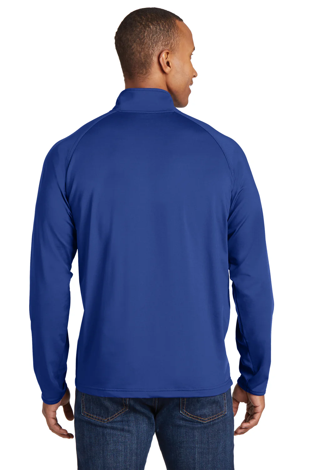 Sport-Tek Mens Sport-Wick Moisture Wicking 1/4 Zip Sweatshirt - True Royal Blue