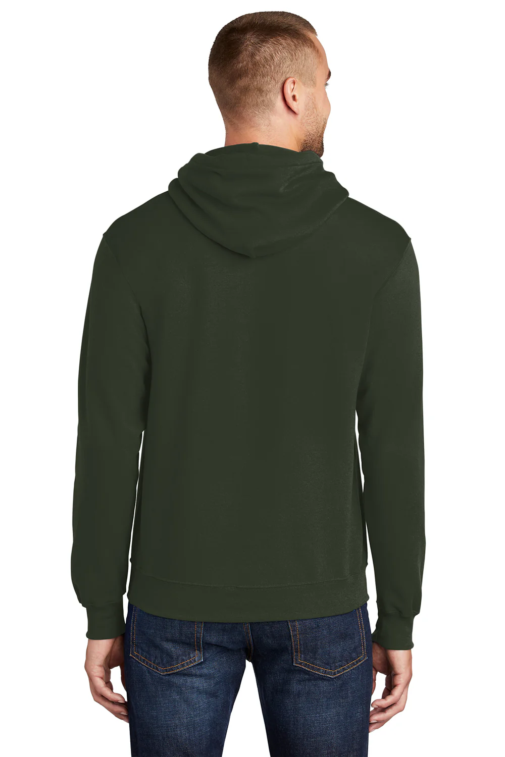 Port & Company Mens Core Pill Resistant Fleece Hooded Sweatshirt Hoodie - Olive Green