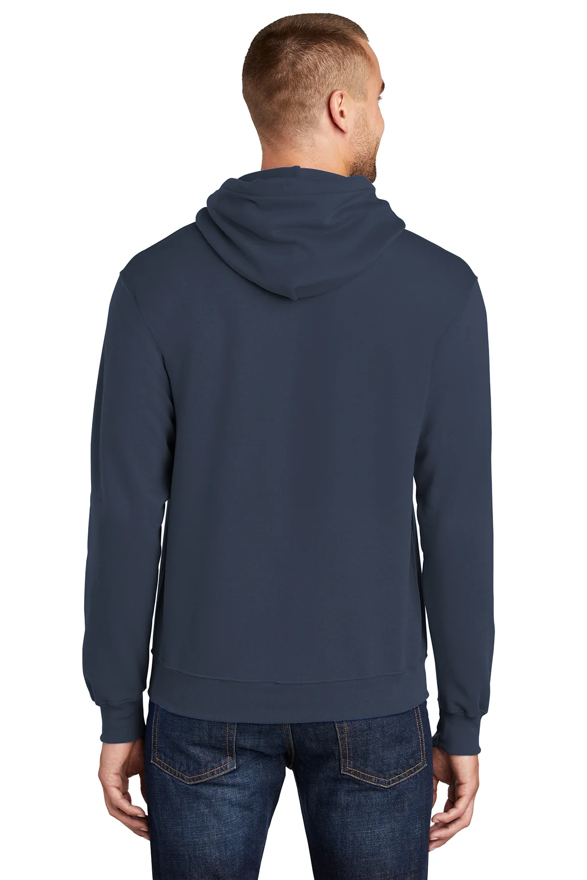 Port & Company Mens Core Pill Resistant Fleece Hooded Sweatshirt Hoodie - Navy Blue