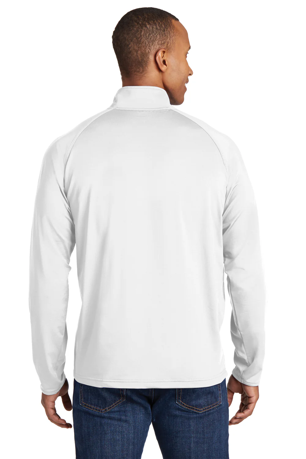 Sport-Tek Mens Sport-Wick Moisture Wicking 1/4 Zip Sweatshirt - White