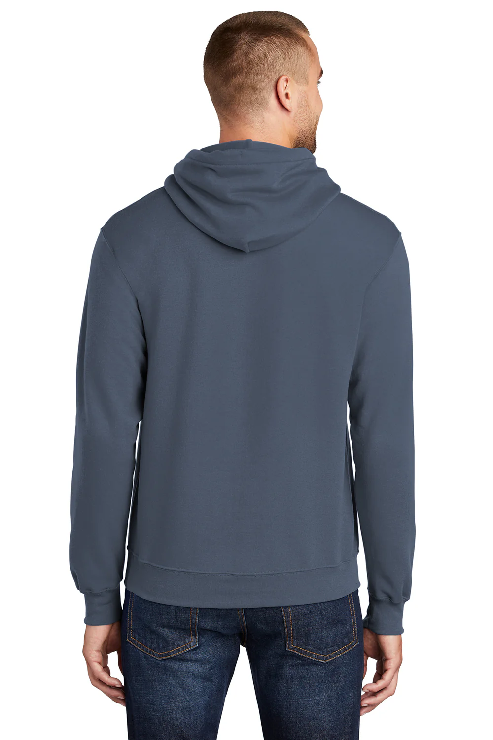 Port & Company Mens Core Pill Resistant Fleece Hooded Sweatshirt Hoodie - Steel Blue