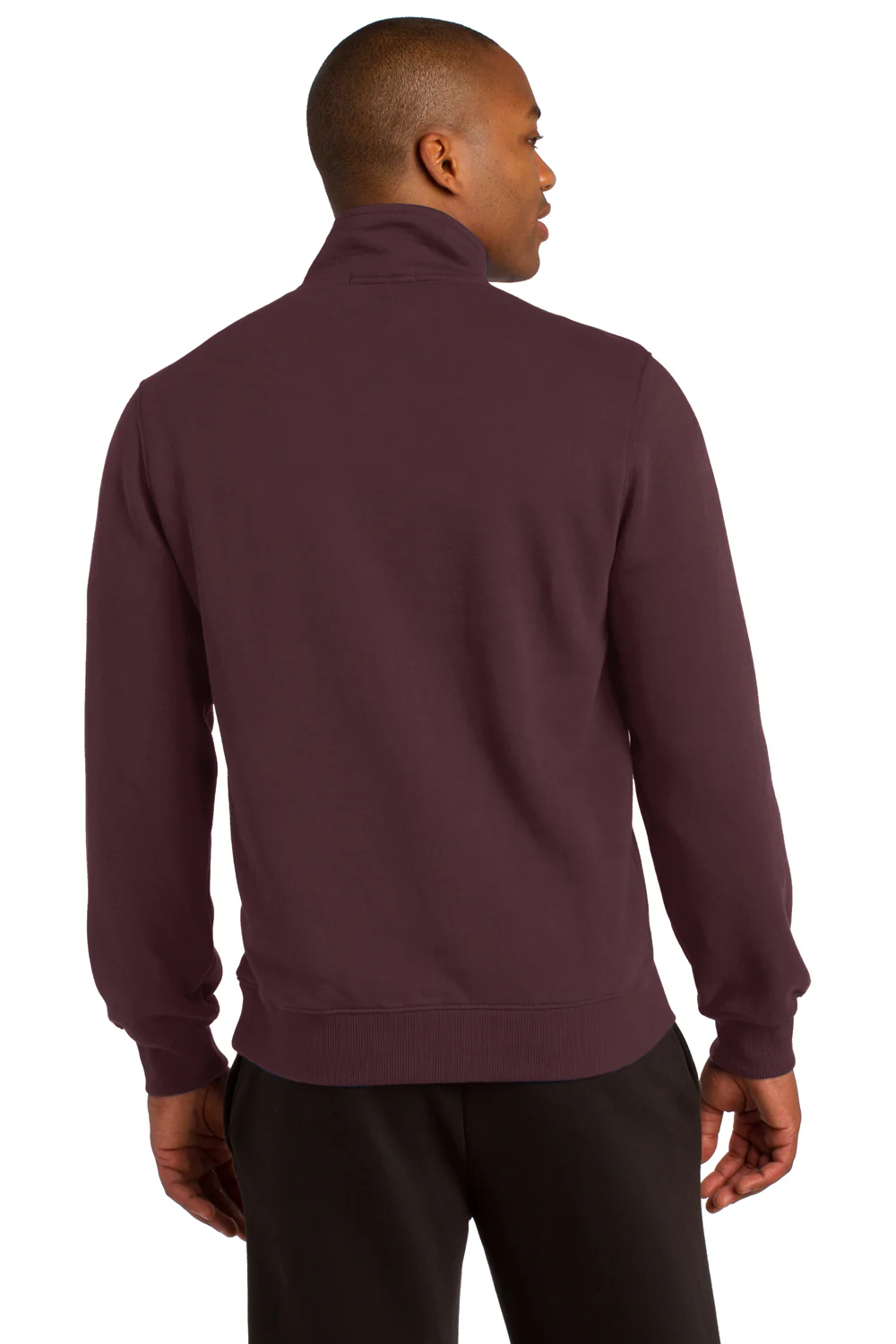 Sport-Tek Mens Shrink Resistant Fleece 1/4 Zip Sweatshirt - Maroon