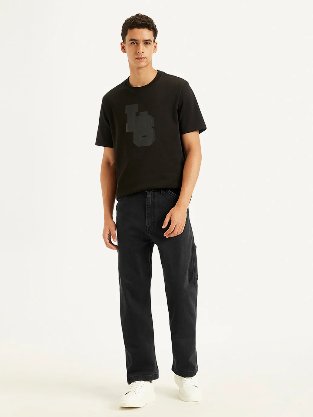 Men's 568 Solid Black Jeans