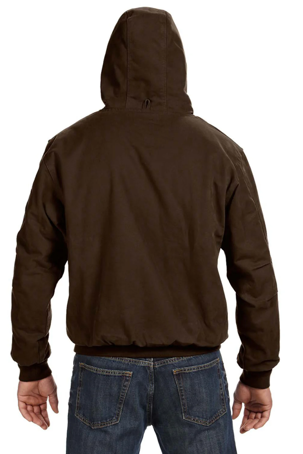 Dri Duck Mens Cheyenne Full Zip Hooded Sweatshirt Hoodie - Tobacco Brown