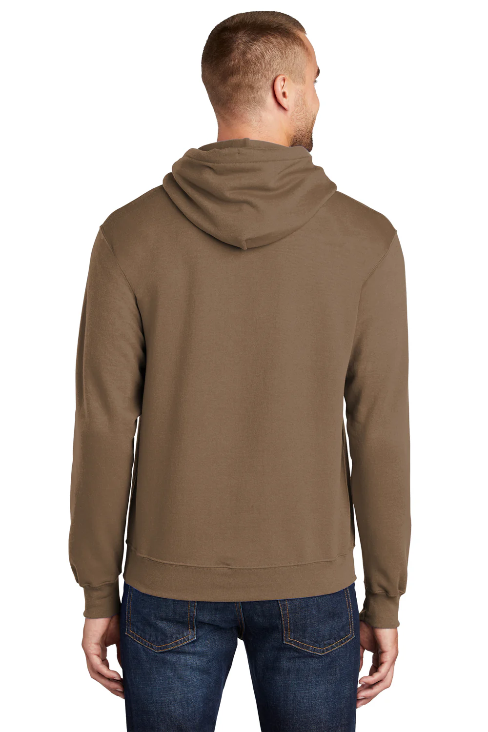 Port & Company Mens Core Pill Resistant Fleece Hooded Sweatshirt Hoodie - Woodland Brown
