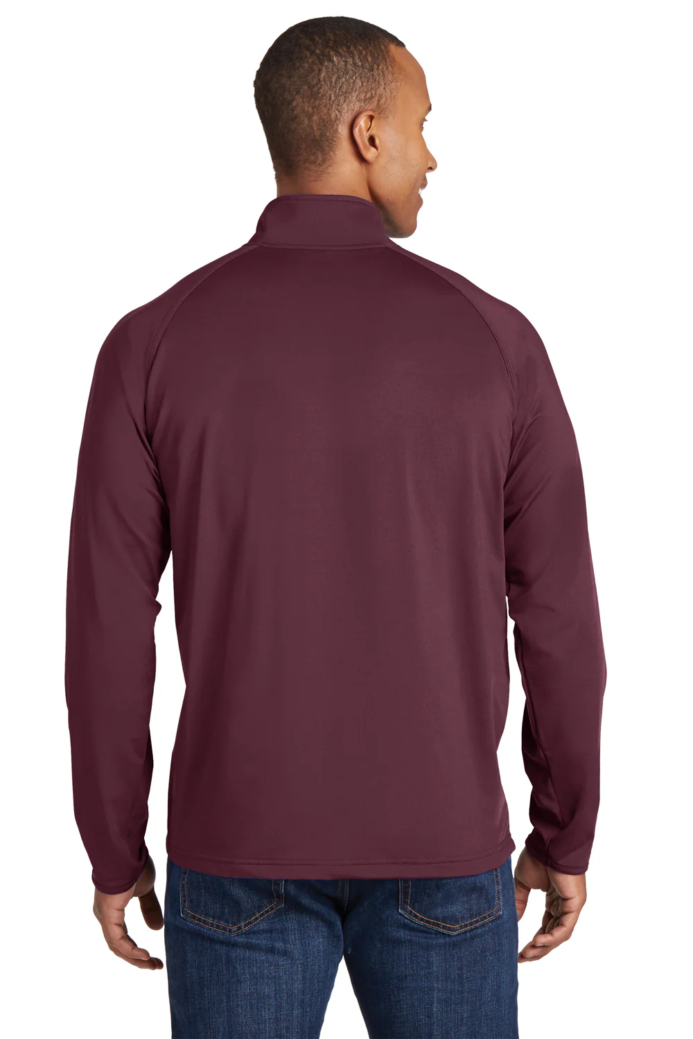Sport-Tek Mens Sport-Wick Moisture Wicking 1/4 Zip Sweatshirt - Maroon