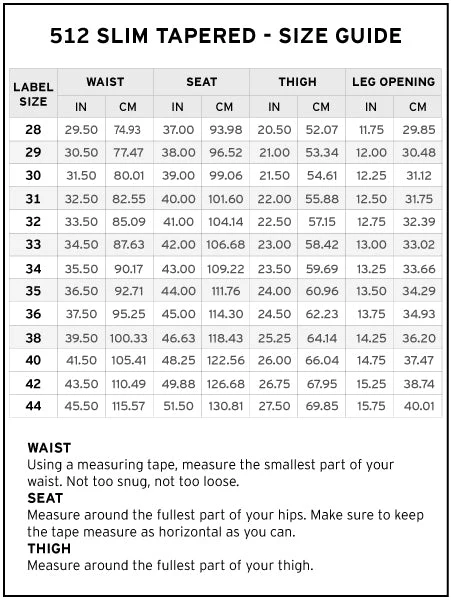 Men's 512 Blue Slim Tapered Fit Jeans