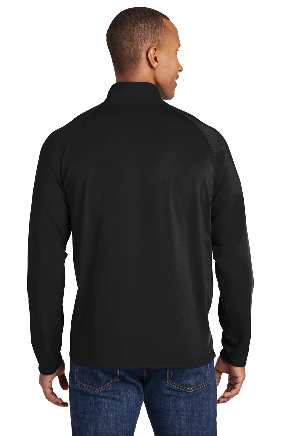 Sport-Tek Mens Sport-Wick Moisture Wicking 1/4 Zip Sweatshirt - Black