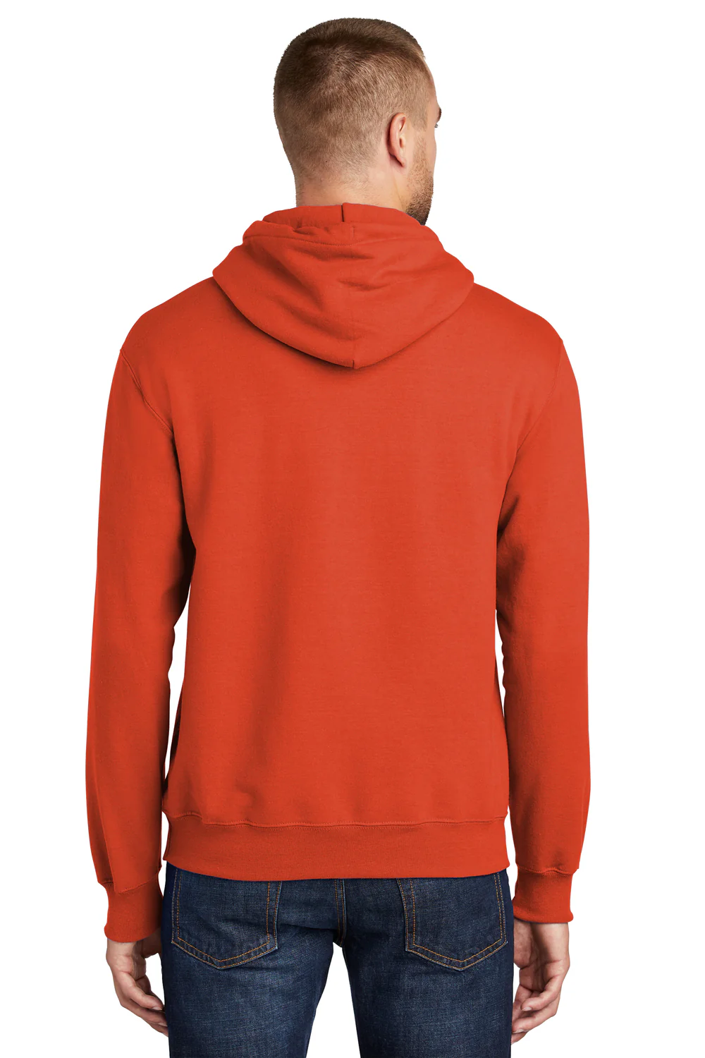 Port & Company Mens Essential Pill Resistant Fleece Hooded Sweatshirt Hoodie - Orange