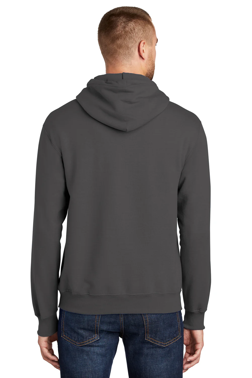 Port & Company Mens Essential Pill Resistant Fleece Hooded Sweatshirt Hoodie - Charcoal Grey